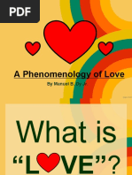 A Phenomenology of Love: by Manuel B. Dy JR