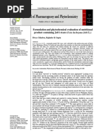 Formulation and Phytochemical Evaluation of Nutritional Product Containing Job's Tears (Coix Lachryma-Jobi L.)