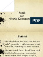 Syirik Dan Syirik Kontemporer