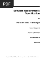 Software Requirements Specification: Paraside India Salon App