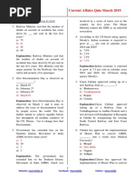 Current Affairs Quiz March 01 2019