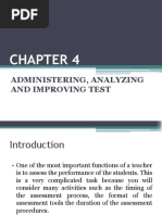 Administering, Analyzing and Improving Test