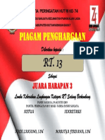 Piagam Lomba Kebersihan