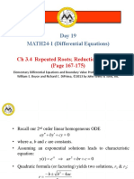 20.3.4 - Repeated Roots Reduction of Order