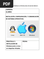 Practicas Instalación Configuración Comunicacion de Sistemas Operativos