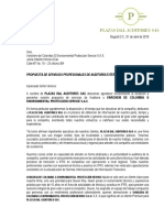 Propuesta de Servicios Profesionales de Auditoría Externa 2019