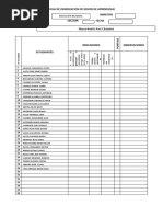 Ficha de Observacion de Sesion de Aprendizaje