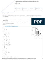 32 - 34 Maxima and Minima Problems of A Rectangle Inscribed in A Triangle - Differential Calculus Review