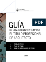 ° Guía para Optar La El Título Profesional de ARQ