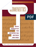 Hermeneutics: Basic Principles FOR Interpreting Inspired Writings