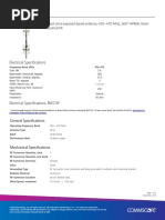 Electrical Specifications: 1-Port Omni Exposed Dipole Antenna, 450-470 MHZ, 360° HPBW, Fixed Electrical Tilt