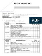 Modified Checklist For Lsens: ST ND RD TH