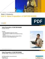 Unit 2: Value Proposition of SAP BW/4HANA: Week 0: Introduction