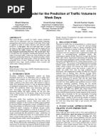 Fuzzy Logic Model For The Prediction of Traffic Volume in Week Days