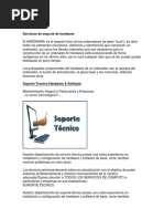 Servicios de Soporte de Hardware