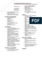 Vocabulary Bloom's Taxonomy