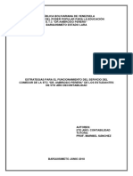 Estrategias para El Funcionamiento Del Servicio Del Comedor de La Etc "Dr. Ambrosio Perera" de Los Estudiantes de 5to Año de Contabilidad