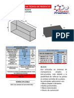 Ficha Tecnica Block Macizo de Concreto 10x20x40 Linea Estructural Nmx-c-404