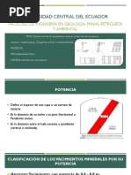 Potencia de Los Yacimientos