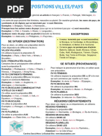 Fiche - Prépositions Villes Et Pays (B1)