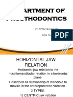 Department of Prosthodontics: By-Avantika Bohra Final YEAR