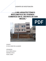 Monografía de Análisis Vivienda Comercio - San Miguel