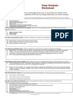 Worksheet Case Analysis