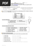 Spanish Tener Expressions - Note Taking Guide (Along With YT Video 5 - 45)