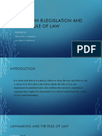 LESSON 8 - LEGISLATION AND THE RULE OF LAW Reported by Aira&Niljohn