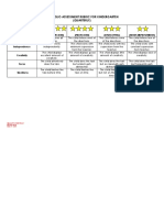 Portfolio Assessment Rubric For Kindergarten (Quarterly)