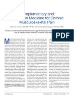 Complementary and Alternative Medicine For Chronic Musculoskeletal Pain