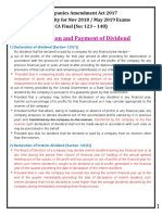 Declaration and Payment of Dividend