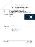 Water Analysis Lab Report