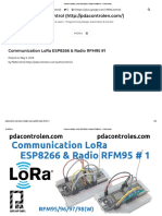 Communication LoRa ESP8266 & Radio RFM95 #1 - PDAControl