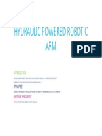 Hydraulic Powered Robotic Arm