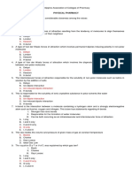 Physical Pharmacy Answer Key-PINK PACOP