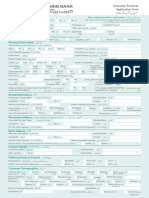 Existing Relationships: Consumer Products Application Form