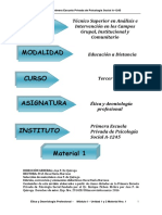 Etica y Deontología Social