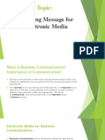 Business Communication - Crafting Message For Electronic Media PDF