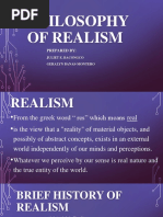 Philosophy of Realism: Prepared by