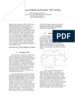 The Theorem of Mesh and Nodal - DC Circuit.: Abstract: The Experiment Is About To Demonstrate