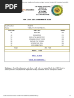 Your Marksheet - Maharashtra State Board of Secondary and Higher Secondary Education HSC Examination Results 2019 PDF