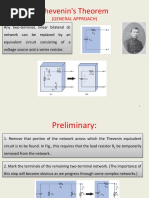 Thevenin's Theorem: (General Approach)