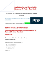 Business Data Networks and Security 9th Edition by Raymond R. Pank - Test Bank