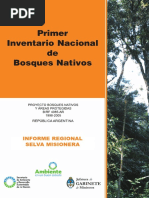 Inventario Nacional de Bosques 1998 - 2005 Selva Misionera (SAyDS)