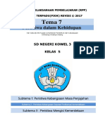 RPP Pjok Kelas 5 Tema 7 k13 Revisi 2017