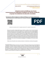 El Desarrollo Del Juicio Moral en Kohlberg Como Factor Condicionante Del Rendimiento Académico en Ciencias Sociales de Un Grupo de Estudiantes de Educación Secundaria - José Díaz-Serrano