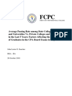 John Lester O. Sanchez Bsa - Iia 26 October 2019: First City Providential College