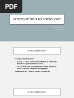 Introduction To Sociology: DR - Tania Saeed Seminar 10