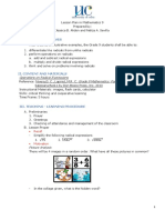 Lesson Plan in Grade 9 - Operations On Radicals - Finals - 1